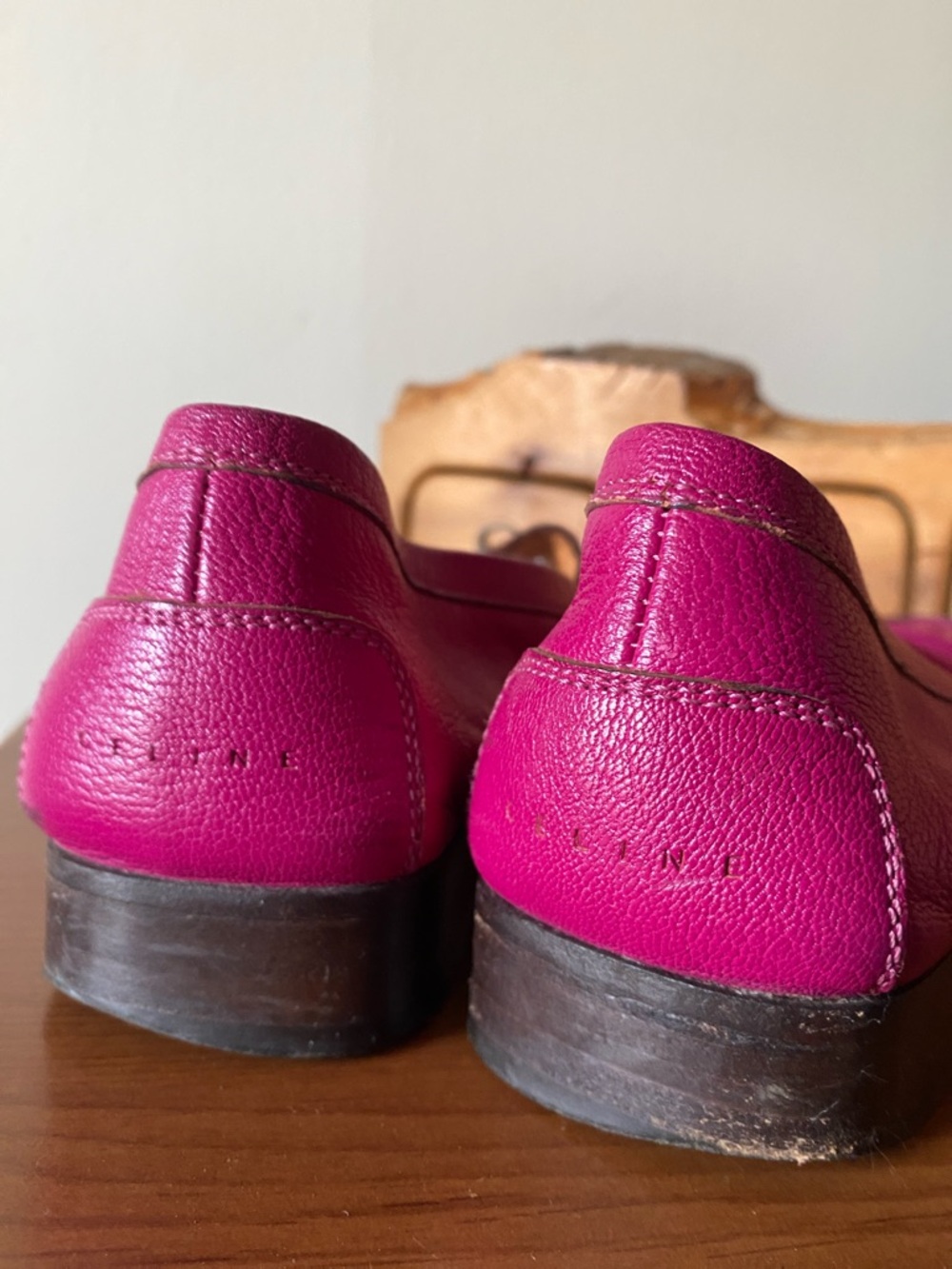 Vintage Celine Pink Leather Loafers - Picture 4 of 9